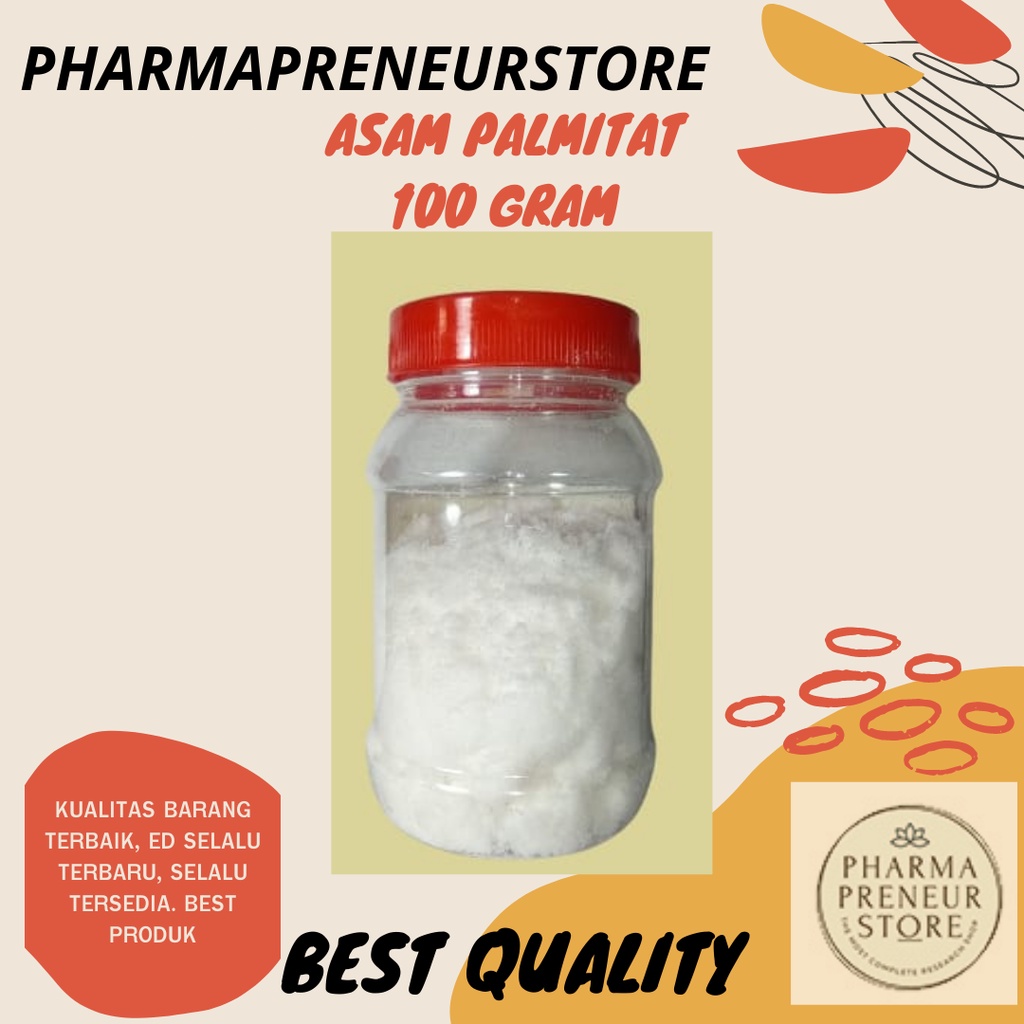 Asam Palmitat / Hexadecanoic Acid 100 gram Best Quality