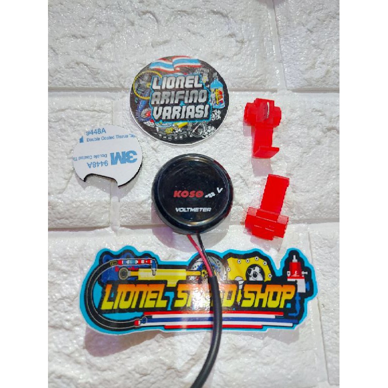 Voltmeter koso bulat volt meter motor mobil koso bulat