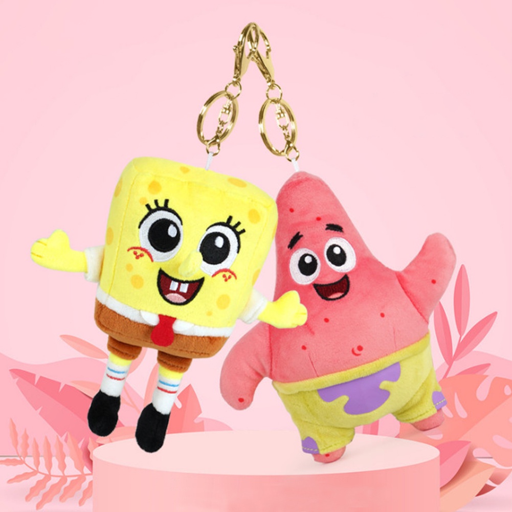 Hw Boneka Spongebob Bahan Plush Ukuran 13cm Untuk Dekorasi Natal / Ulang Tahun Anak