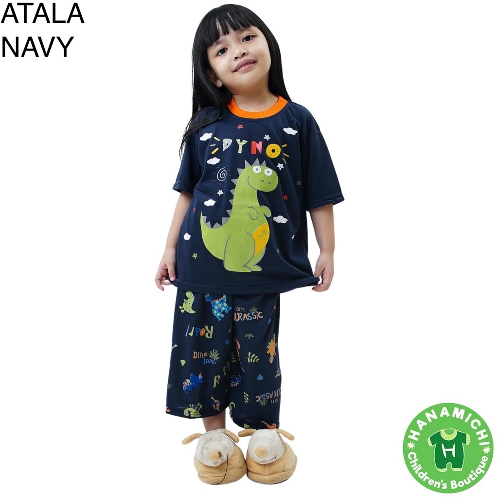 Hanamichi ATALA Setelan Baju Tidur Anak Lengan Pendek Celana 3/4