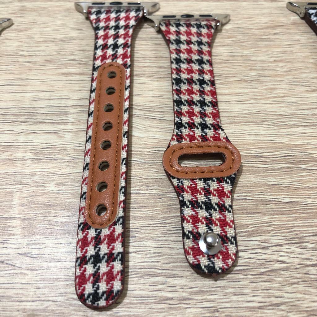 Strap Apple Watch Leather Canvas Slim 38mm/40mm/41mm/42mm/44mm/45mm/49mm