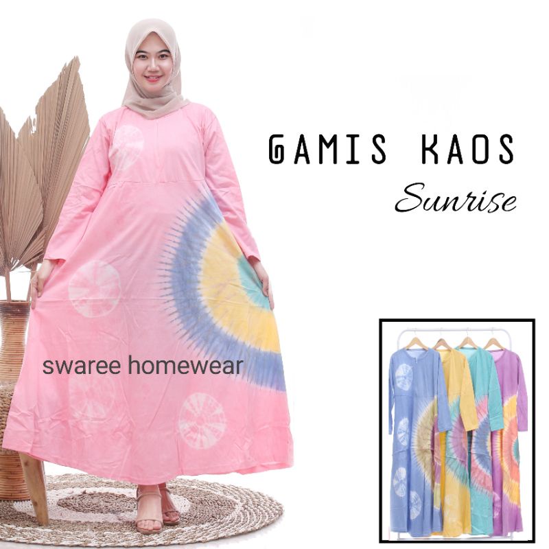 Gamis Remaja Muslim Kaos Gamis Syari Jumbo Busui Modern Premium Motif Abstrak