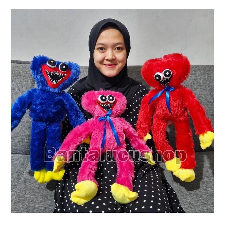 Boneka Huggy Wuggy Poppy Playtime 40 CM Bulu Lembut