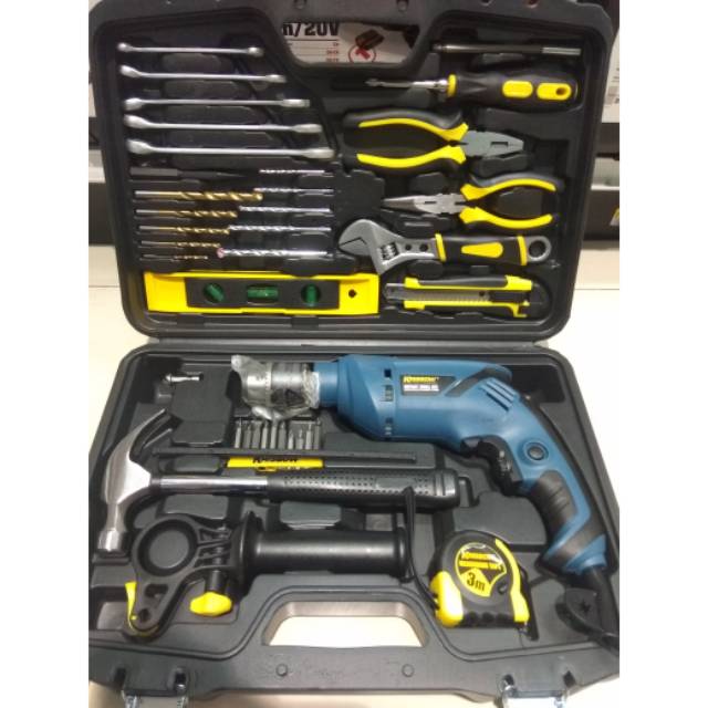 Krisbow impact drill 13 MM + 37 tool kit