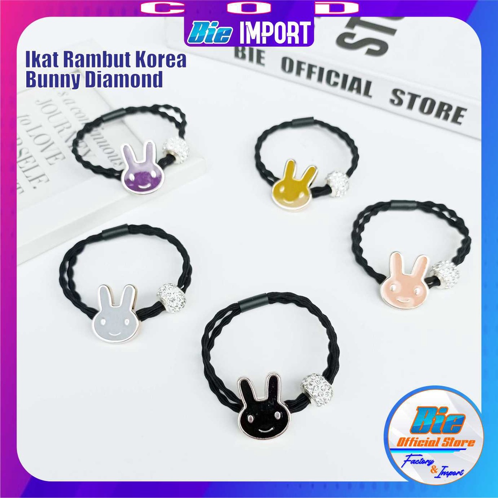 Ikat Rambut Korea Bunny Mutiara Perl 2 Layer Premium Impor Best Seller