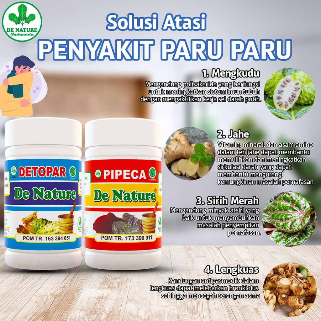 

OBAT HERBAL PARU-PARU BASAH BOCOR– ASMA TBC BRONKITIS- BATUK KRONIS AKUT- DETOPAR PIPECA DE NATURE