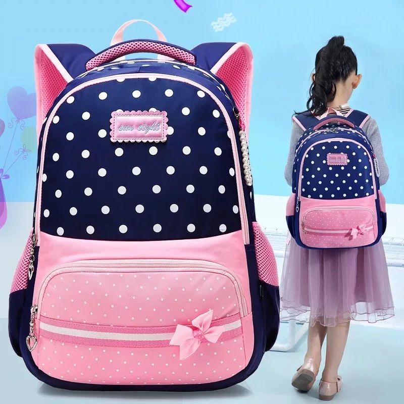 Tas sekolah motif/tas anak polkadot/ransel sekolah wanita