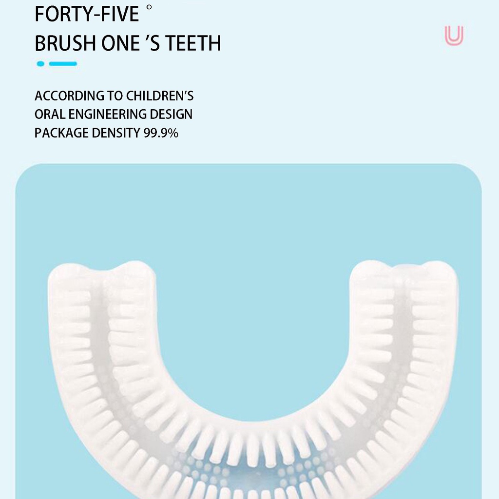 4pcs Sikat Gigi Anak Bentuk U Bahan Silikon / Training Toothbrush / Tooth Brush Baby Silicon type U Sikat Gigi Anak Sikat-5