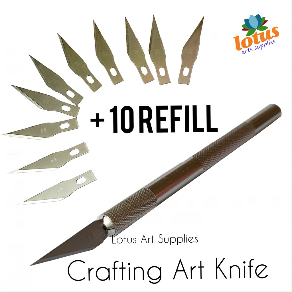 

Crafting Art Knife + 10 refill / Pisau Seni Ukir Prakarya