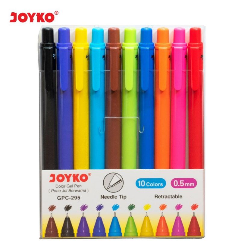 

Color Gel Pen Pena Jel Warna Joyko GPC-295 10 Warna 0.5 mm