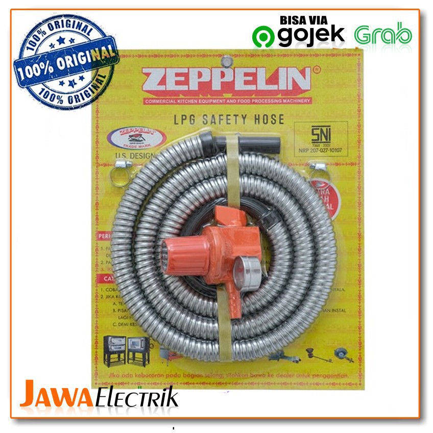 zeppelin Selang & Regulator Gas Zeppelin Meter Regulator Tekanan Tinggi promo