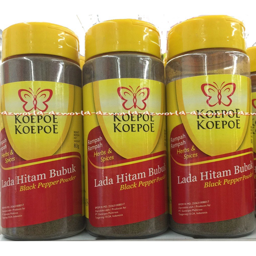 Bubuk Lada Hitam Koepoe Koepoe Blackpepper Power Kupu-Kupu Black Peppe