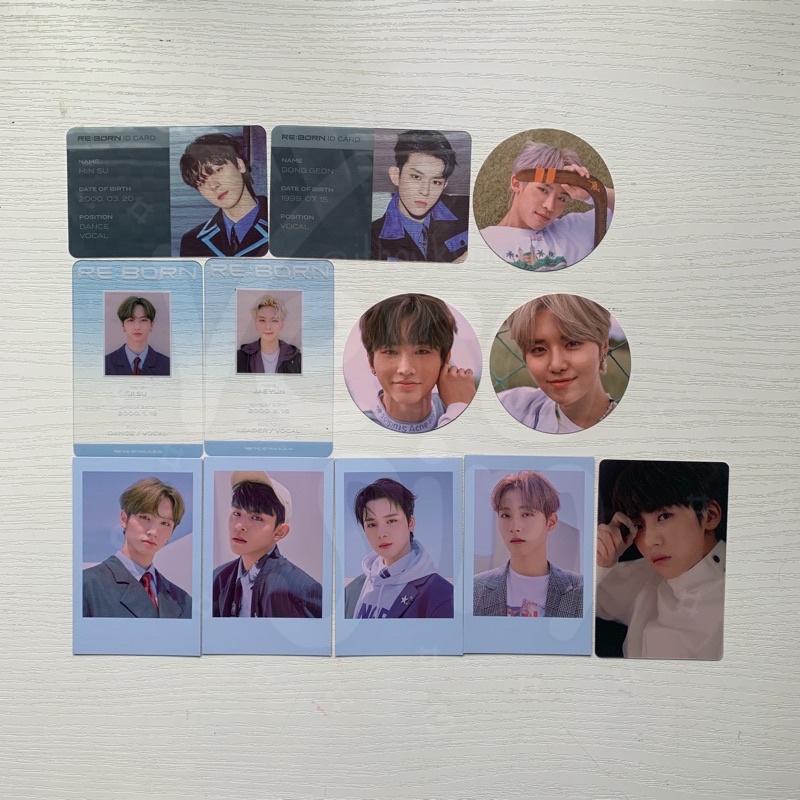 TO1 / TOO Photocard Polaroid Lenticular Circle Card Transparent first press id re:born re:alize runn