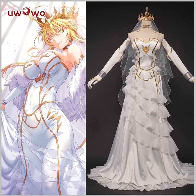 PREORDER 【Only M】UWOWO Anime Artoria Fate Grand Order/FGO Arturia Cosplay Pendragon Lancer White Bri