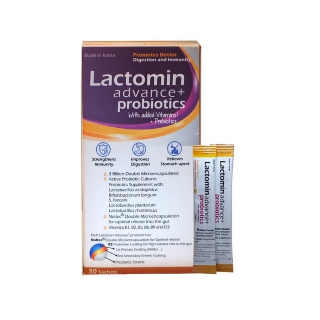 Lactomin Advance + Probiotics with added Vitamins + Prebiotics, 30s import SPORE