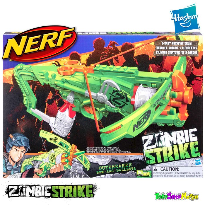 Nerf Zombie Strike Outbreaker Bow Pistol Original Hasbro