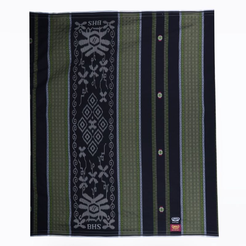 Sarung BHS Excellent Gold Motif Songket Gambiran Hijau Hitam// BHS SGB