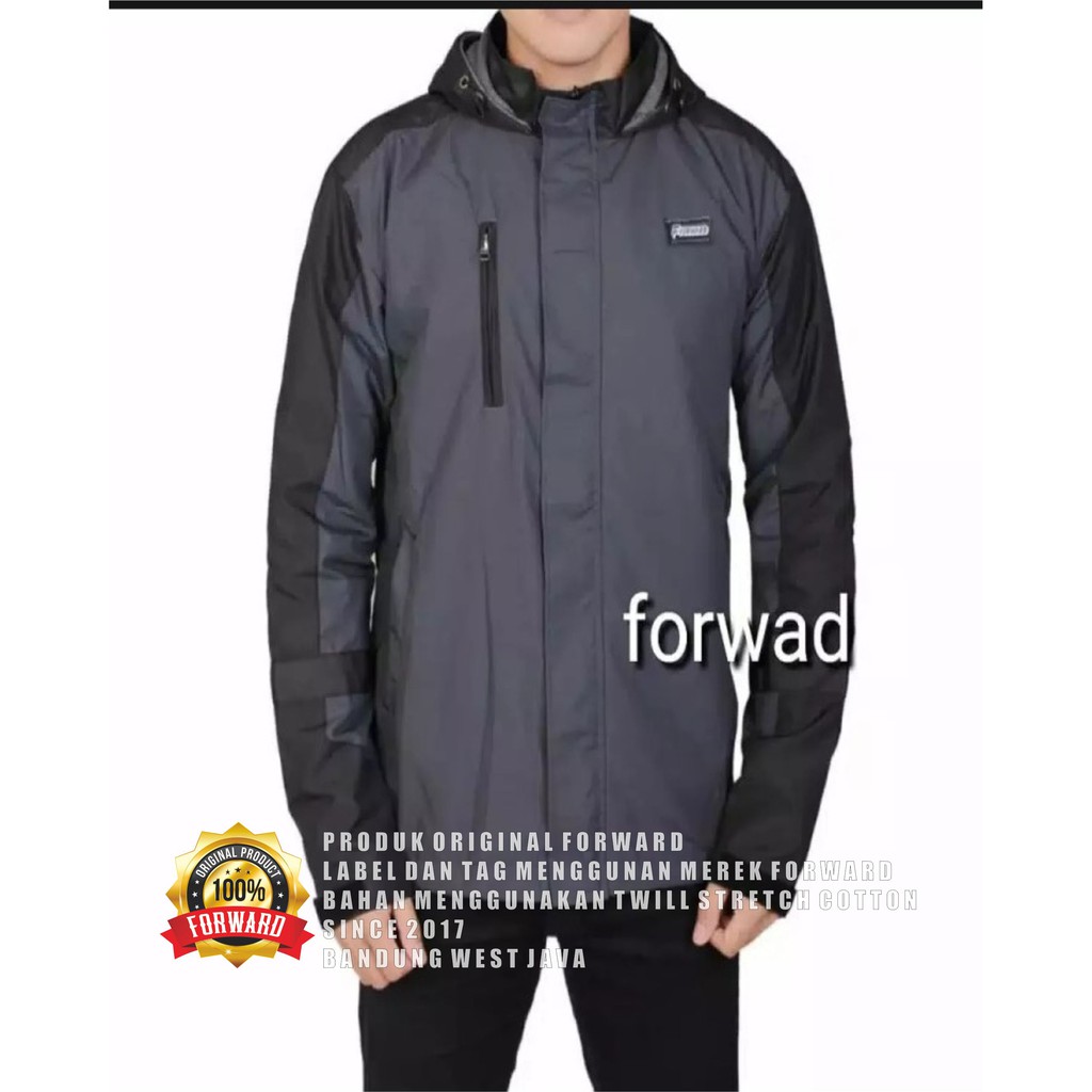 jaket pria parasut gunung motor winbreaker forward original