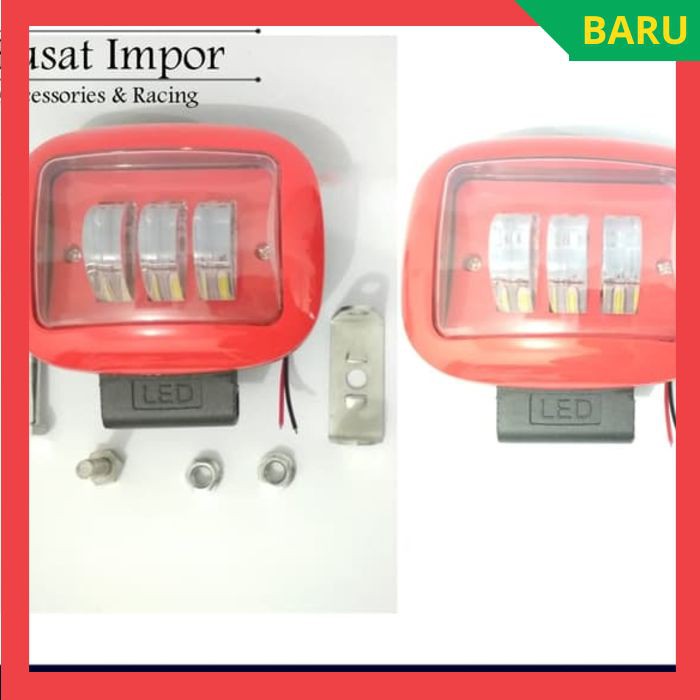 Lampu LED Mobil 12 Volt Kotak 25 Watt Lampu Sorot LED Motor Mobil Lampu Tembak Mobil Lampu Kabut LED