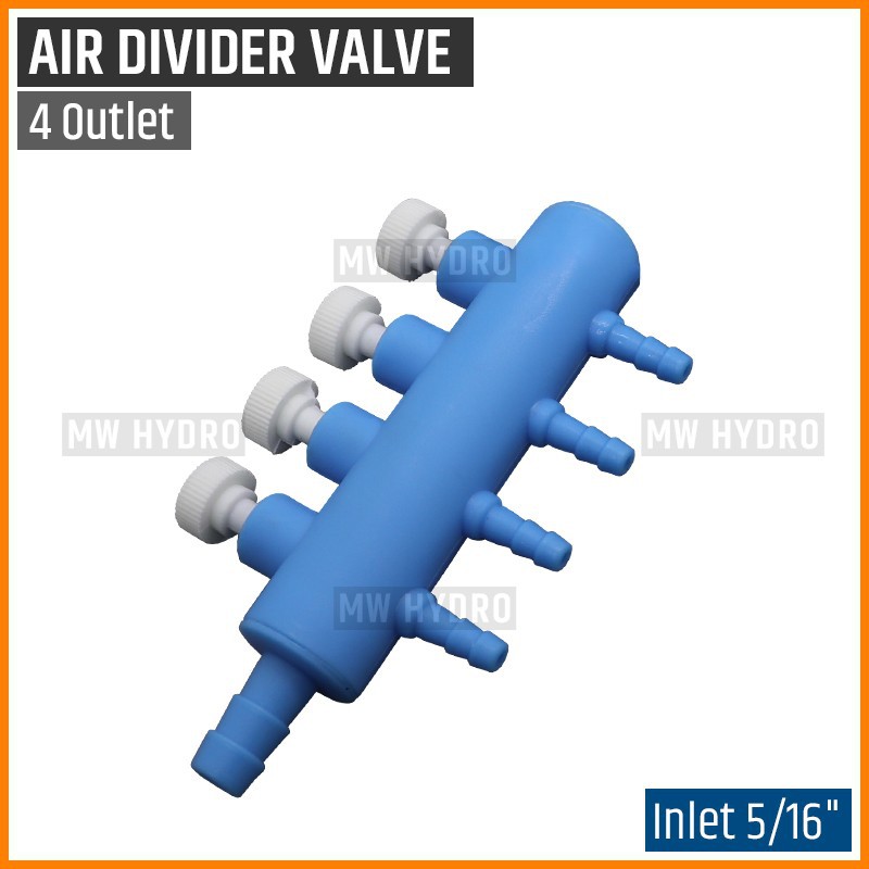 Air Divider Valve 4 Way, Keran Pembagi Udara Aerator Cabang 4