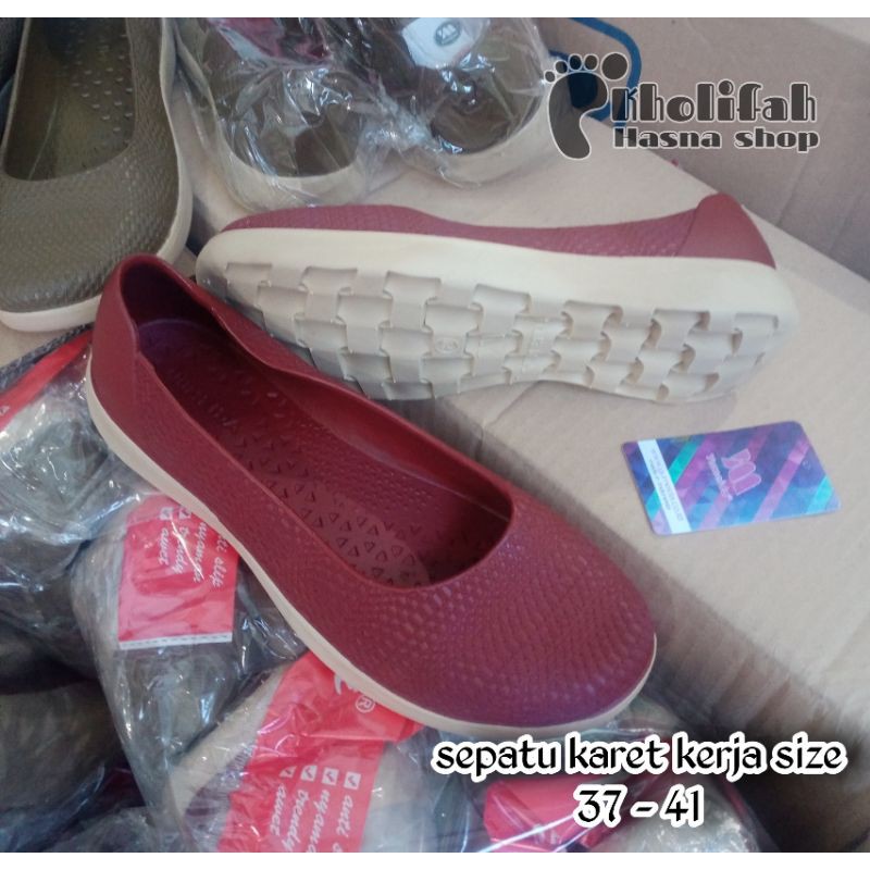 sepatu karet balet (yumeida ld 9098 l) sepatu karet kerja perempuan