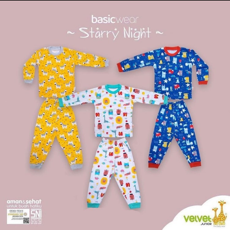 Piyama Anak Velvet Junior  SHOUTHERN CHARM / northern lights Asli Piyama Anak Bahan Katun Bagus Baju Tidur Anak Terlaris Baru