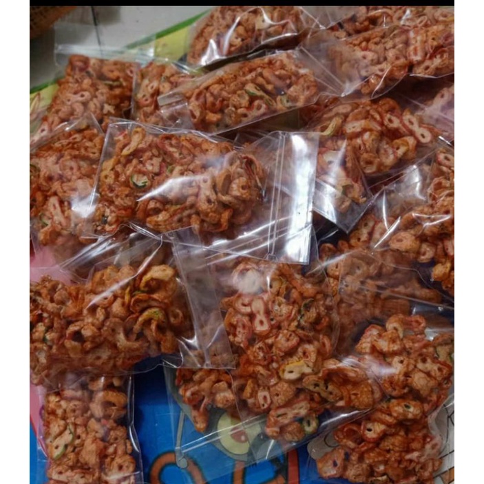 Makroni spiral pedas/ kerupuk seblak kering