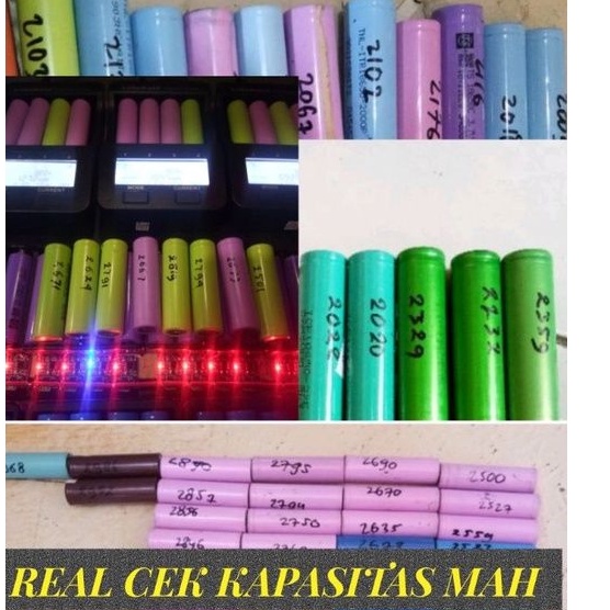 baterai 18650  battery  laptop/ emergancy real cek mah