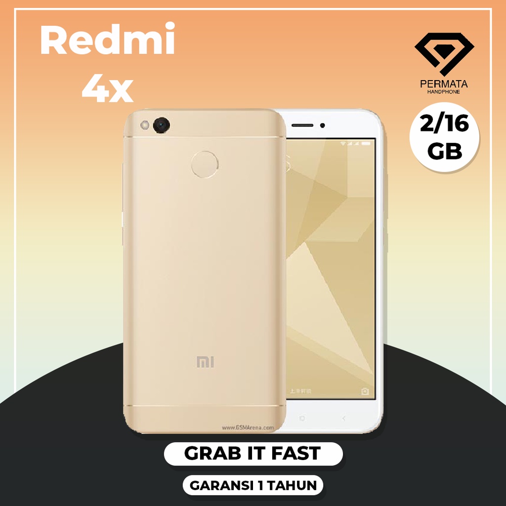 XIAOMI REDMI 4X 2/16GB GARANSI 1 BULAN SIM ALL OPERATOR IMEI AMAN TERMURAH BERKUALITAS