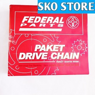 Gear Set FP-412P1-KYE-220C Federal Original Paket Gir ,Gearset,Gir MEGA PRO NEW 150 (428-14T/42T/124L) Murah