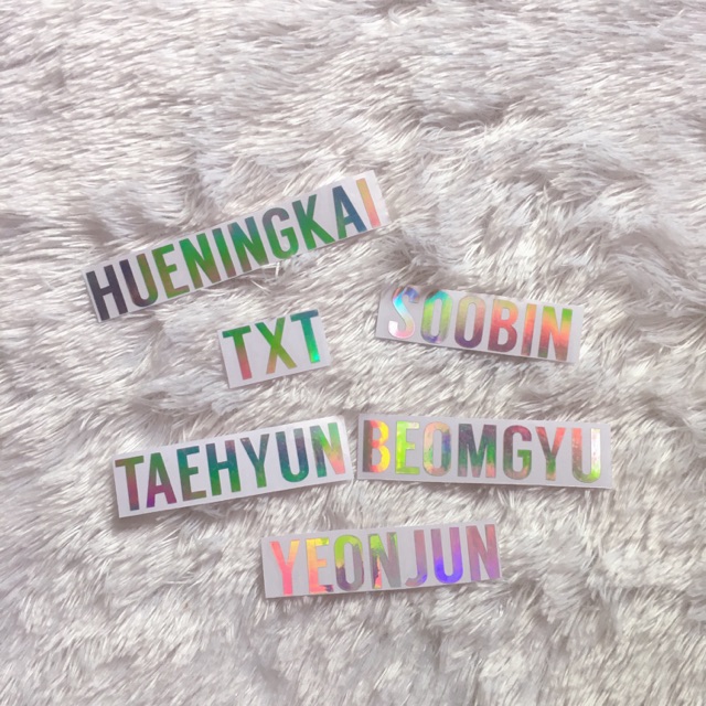  kstuffind TXT Stiker  Hologram Nama Sticker  Holo Murah 