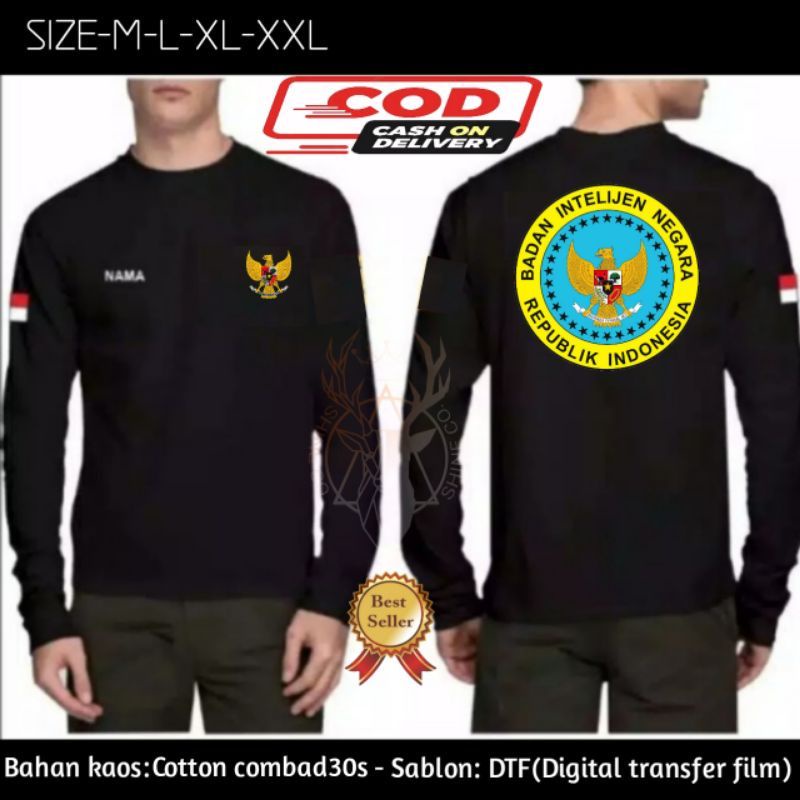 BAJU/KAOS BADAN INTELIJEN NEGARA+NAMA