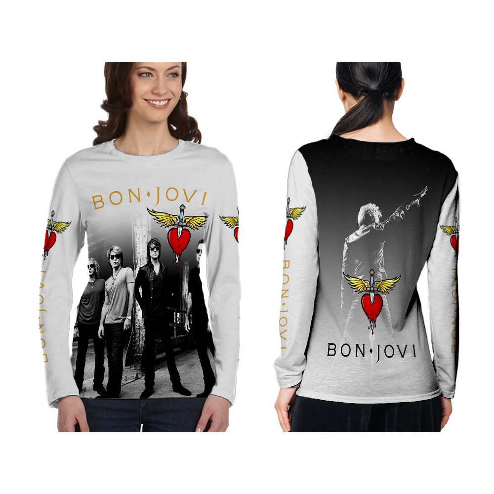 [Riashop] Kaos Bon Jovi Original | Kaos Bon Jovi Wanita | Kaos Bon Jovi - 301