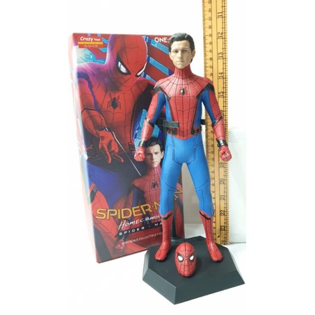 figure spiderman homecoming crazy toys action tinggi 31 cm