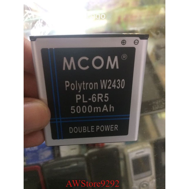 Mcom Battery Batre Baterai Double Power Mcom Polytron PL6R5 PL-6R5 W2430 Wizard Twins Quadra