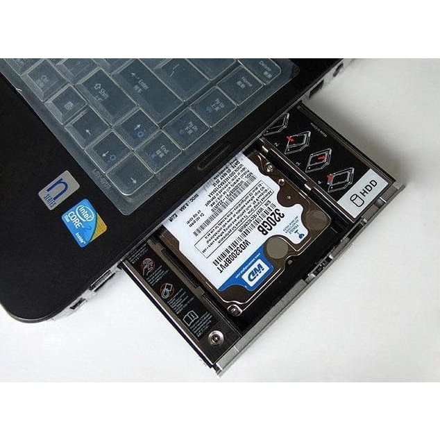 HDD Caddy DVD Tambahan tempat Hardisk HDD SSD 9.5mm Slim SATA Laptop Notebook Asus Acer Lenovo Fujitsu