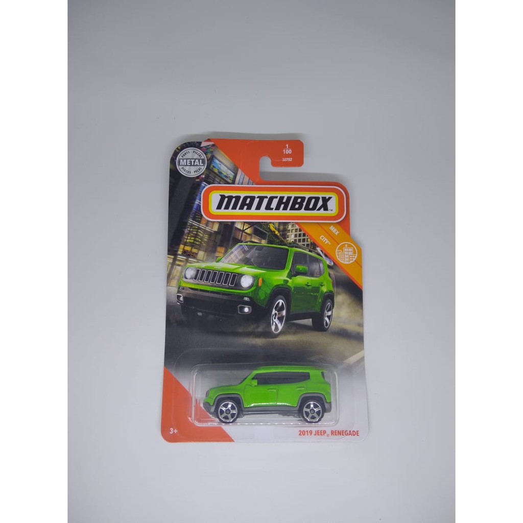 Matchbox Reguler 2019 Jeep Renegade Hijau MBX City mobil-mobilan mainan anak