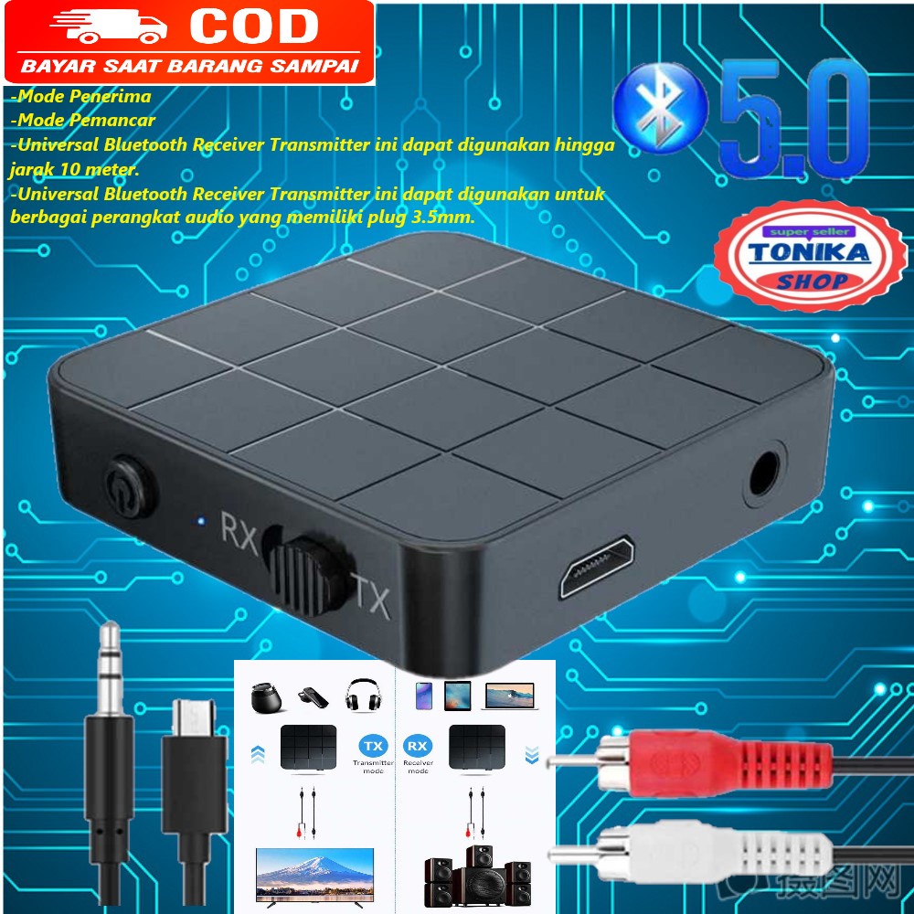 Audio Bluetooth 5.0 Universal Transmitter &amp; Receiver TEBE 2 in 1 - 3.5