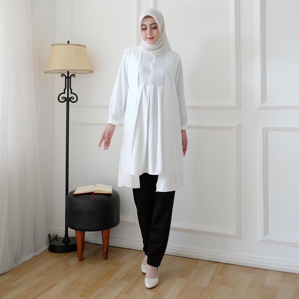 Tunik Putih LAYERED TUNIC Atasan Polos Shopee Indonesia Tunik Putih LAYERED TUNIC Atasan Polos Shopee Indonesia