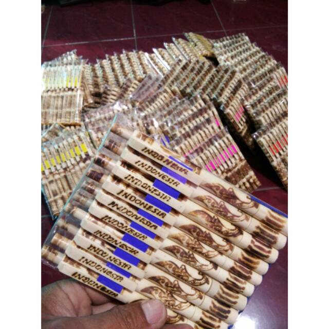 

100 BUAH BOLPEN PULPEN BAMBU HIAS SOLDER NATURAL HANDMADE TULIS NAMA