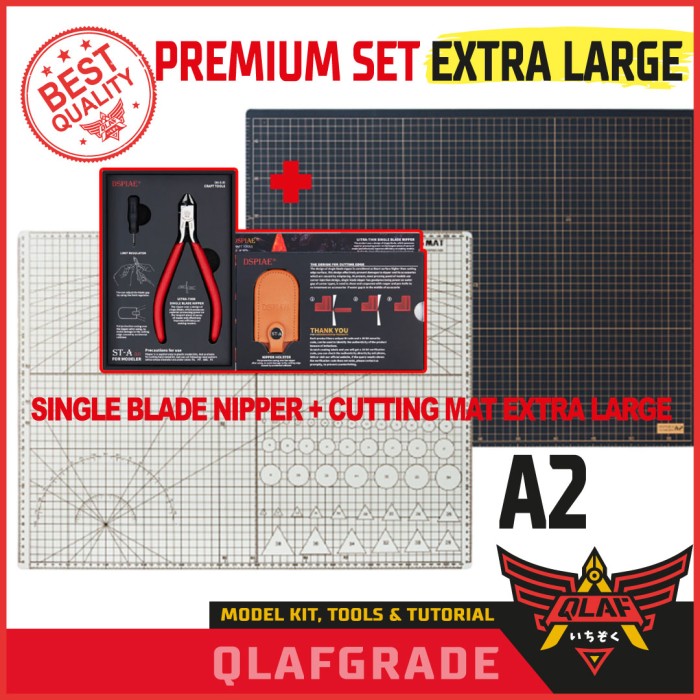 

ALAT RAKIT PREMIUM SET NIPPER SINGLE BLADE with CUTTING MAT A2 DSPIAE