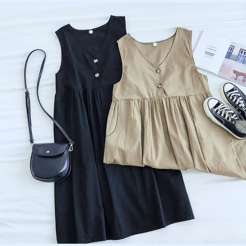 Scarla Inner Dress - Maxi Dress - Long dress tanpa lengan - Overall Dress