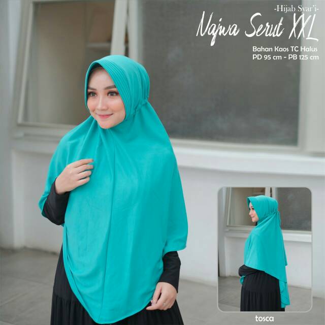 Jilbab syari jumbo jilbab serut