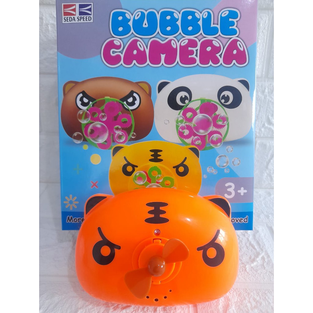 Mainan Anak Bubble Camera Electric / Kamera Gelembung Sabun Elektrik Ada Lampu dan Musik