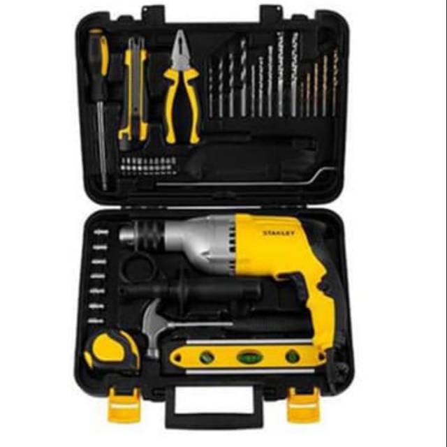 Bor Tembok Impact Stanley STDH7213V-B1 13 mm, 720 W dengan Set Alat 40 Pcs