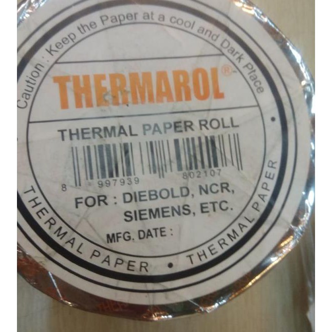 

Kertas Thermal / Thermal Paper - Thermarol - 80mm x 140mm (core 1")