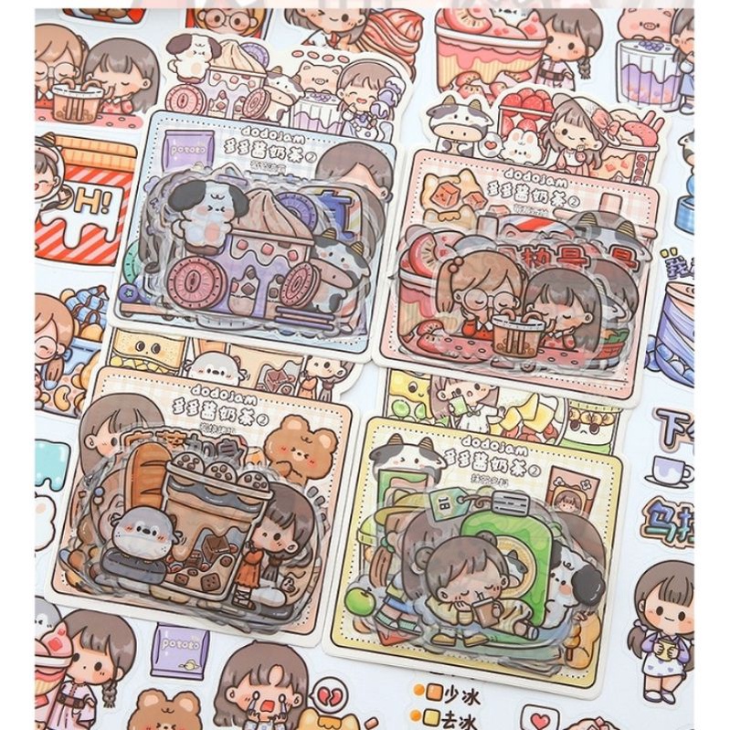 

30 stiker DODOJAM drink series waterproof botol atk bujo diary