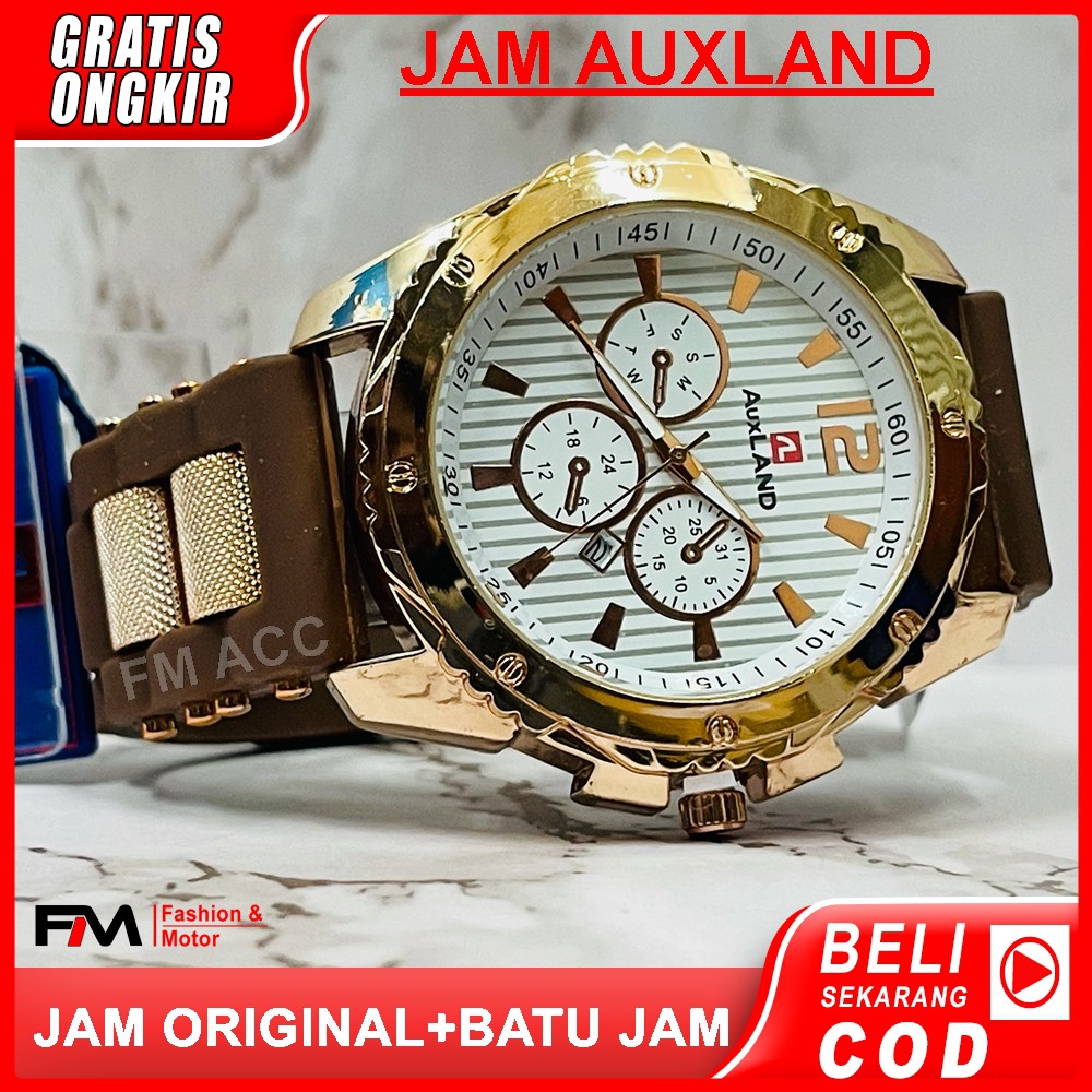 Jam Tangan Auxland Pria/Cewek Jam Tangan Murah Jam Tangan Analog-Choklat