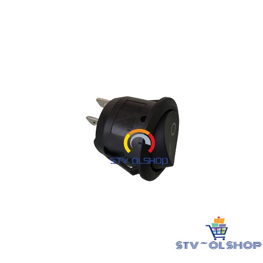 Saklar Switch Bulat 3 pin (on-off) Hitam AC