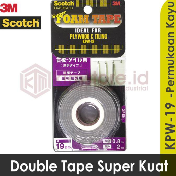 

NEW 3M Scotch Double Tape Super Strong Permukaan Kayu Rekat Terkuat KPW-19